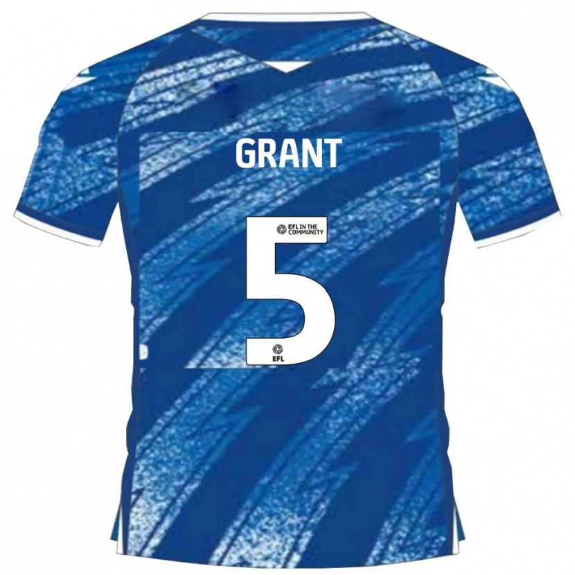Danxen Kinderen Nayan Grant #5 Blauw Wit Thuisshirt Thuistenue 2025/26 T-Shirt