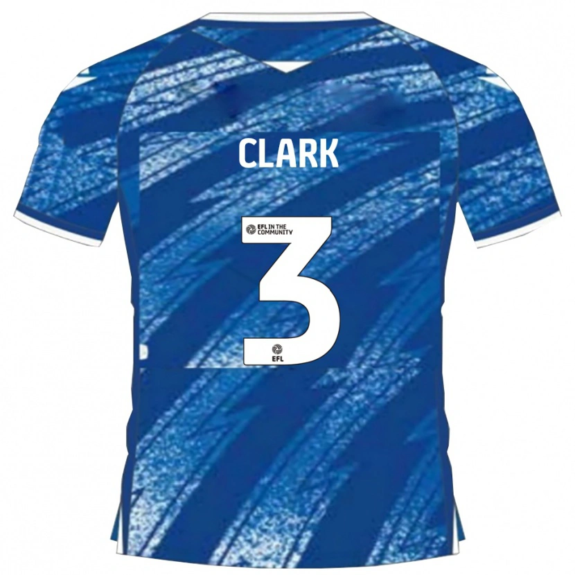 Danxen Kinderen Max Clark #3 Blauw Wit Thuisshirt Thuistenue 2025/26 T-Shirt