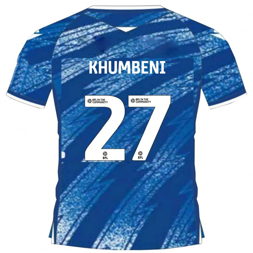 Danxen Kinderen Nelson Khumbeni #27 Blauw Wit Thuisshirt Thuistenue 2025/26 T-Shirt