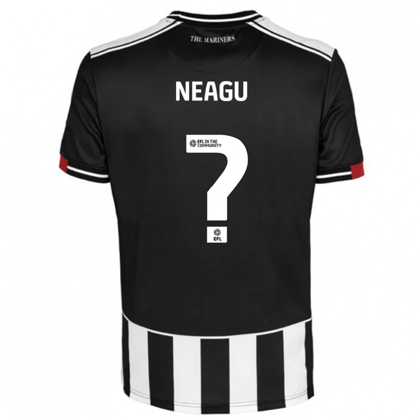 Danxen Kinderen Darius Neagu #0 Zwart Wit Rood Thuisshirt Thuistenue 2025/26 T-Shirt