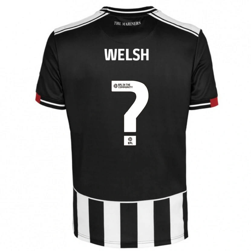Danxen Kinderen Pariss Welsh #0 Zwart Wit Rood Thuisshirt Thuistenue 2025/26 T-Shirt