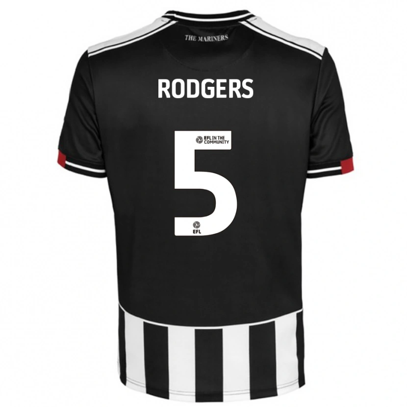 Danxen Kinderen Harvey Rodgers #5 Zwart Wit Rood Thuisshirt Thuistenue 2025/26 T-Shirt