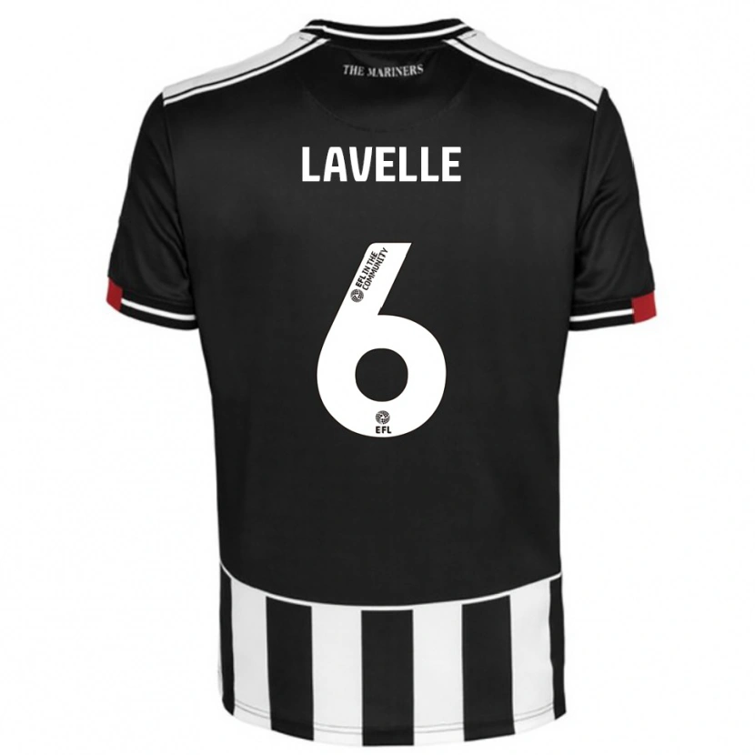 Danxen Kinderen Sam Lavelle #6 Zwart Wit Rood Thuisshirt Thuistenue 2025/26 T-Shirt