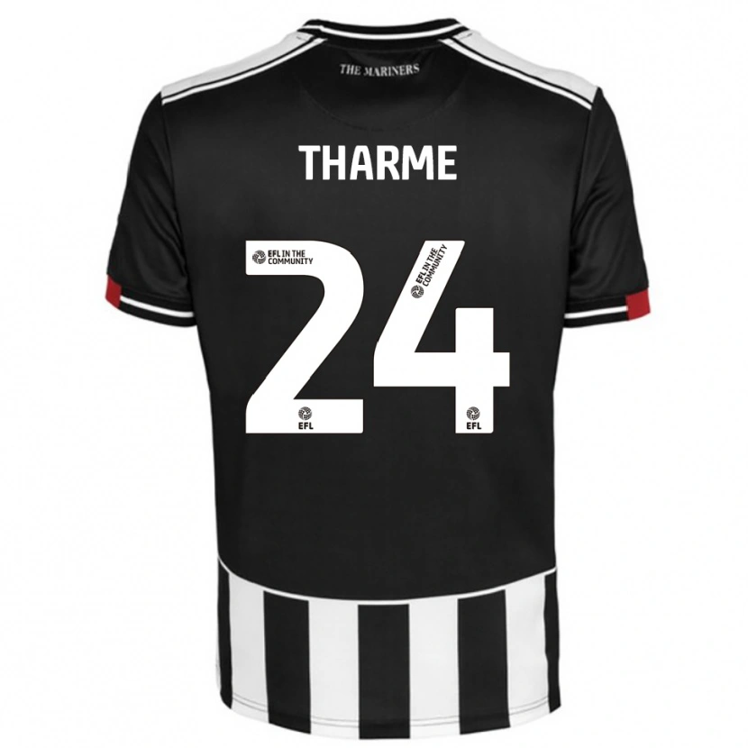 Danxen Kinderen Doug Tharme #24 Zwart Wit Rood Thuisshirt Thuistenue 2025/26 T-Shirt