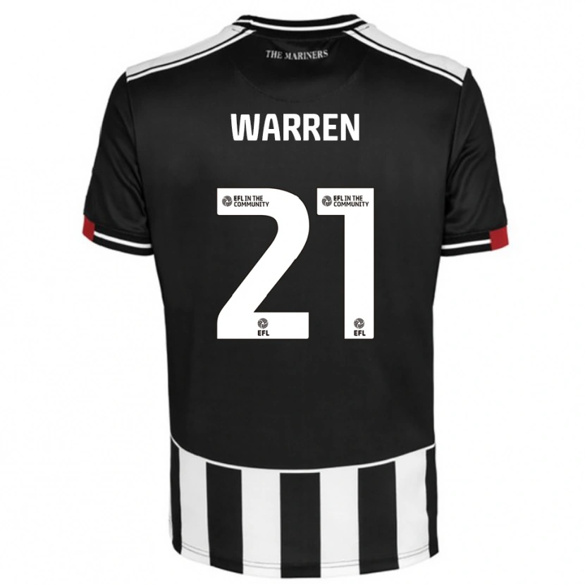 Danxen Kinderen Tyrell Warren #21 Zwart Wit Rood Thuisshirt Thuistenue 2025/26 T-Shirt
