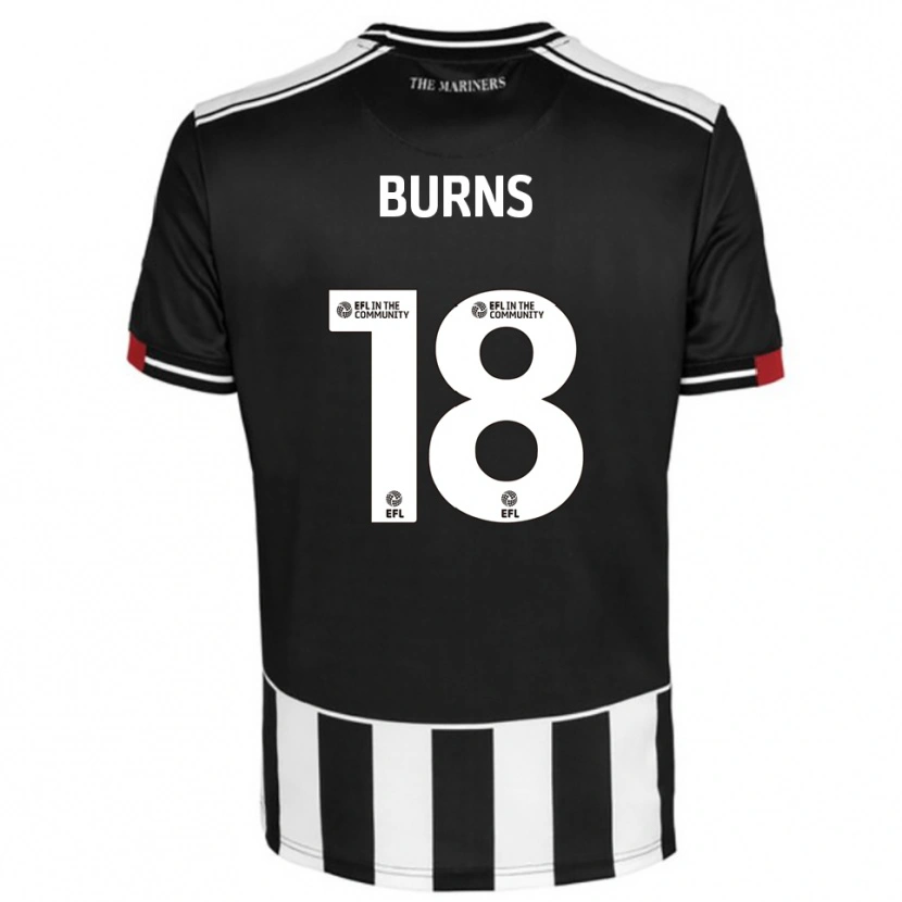 Danxen Kinderen Darragh Burns #18 Zwart Wit Rood Thuisshirt Thuistenue 2025/26 T-Shirt