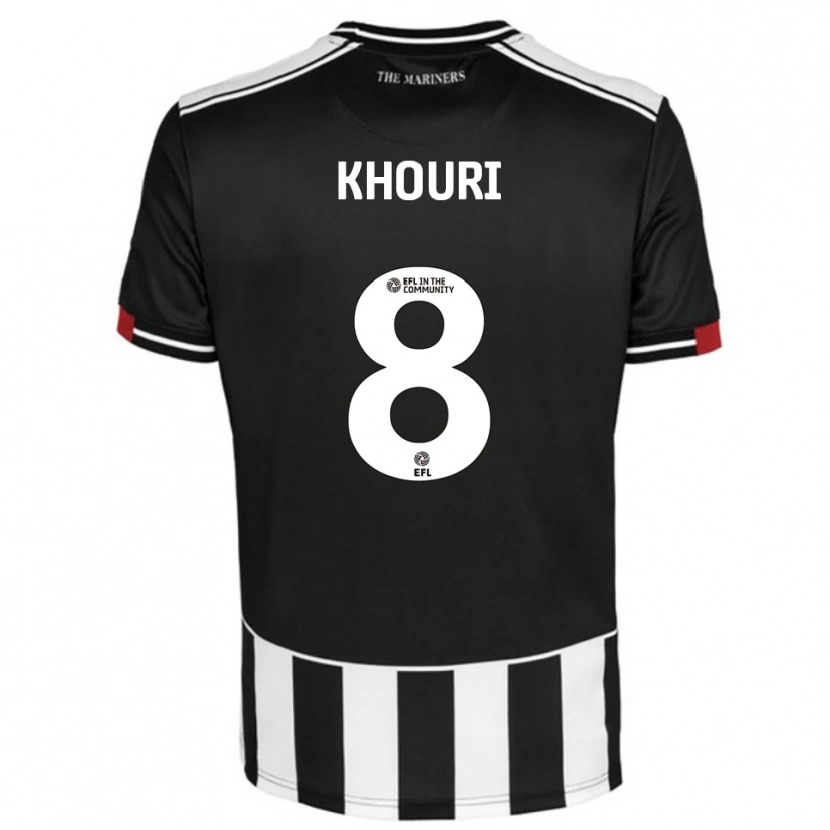 Danxen Kinderen Evan Khouri #8 Zwart Wit Rood Thuisshirt Thuistenue 2025/26 T-Shirt