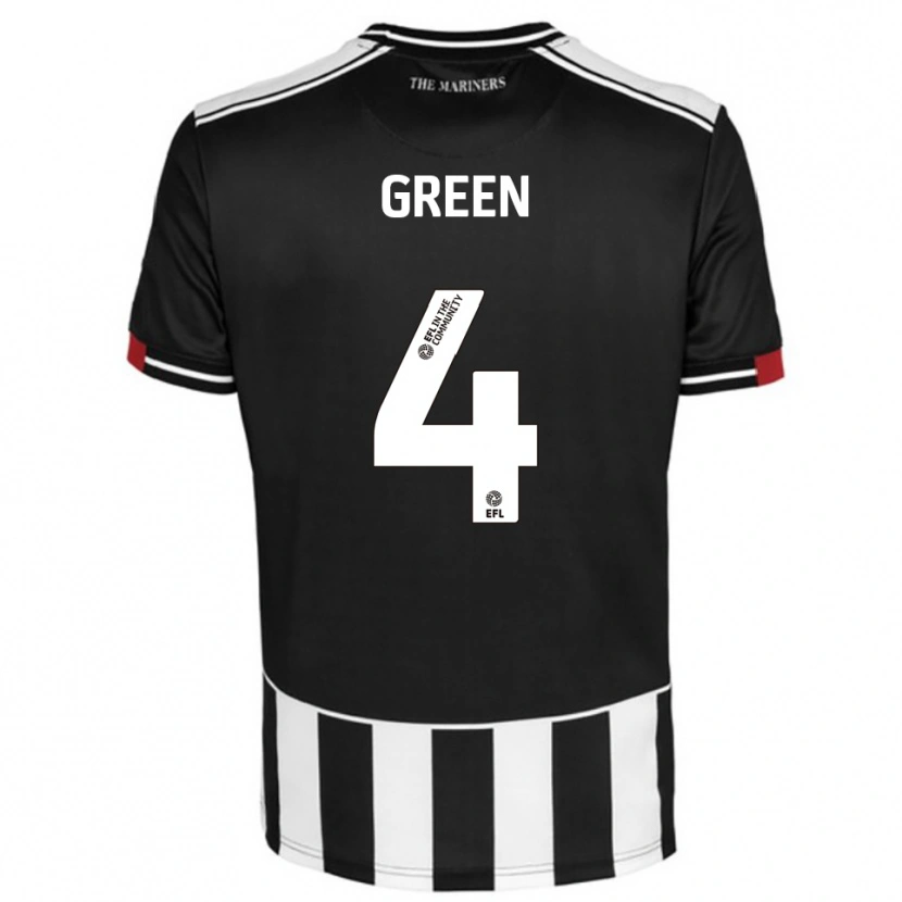Danxen Kinderen Kieran Green #4 Zwart Wit Rood Thuisshirt Thuistenue 2025/26 T-Shirt