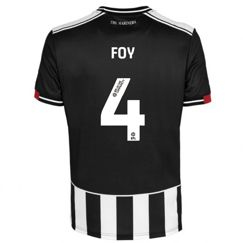 Danxen Kinderen Alfie Foy #4 Zwart Wit Rood Thuisshirt Thuistenue 2025/26 T-Shirt