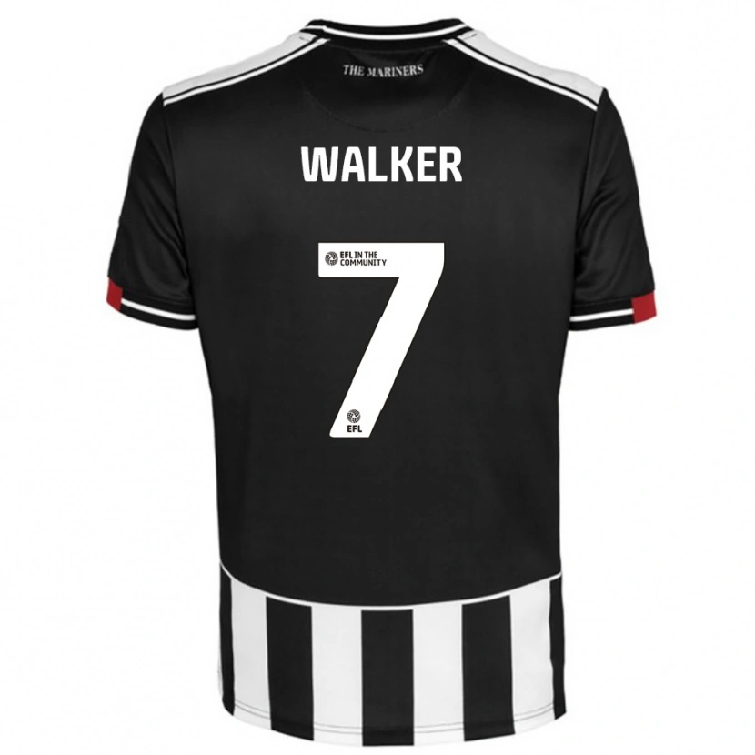 Danxen Kinderen Jamie Walker #7 Zwart Wit Rood Thuisshirt Thuistenue 2025/26 T-Shirt