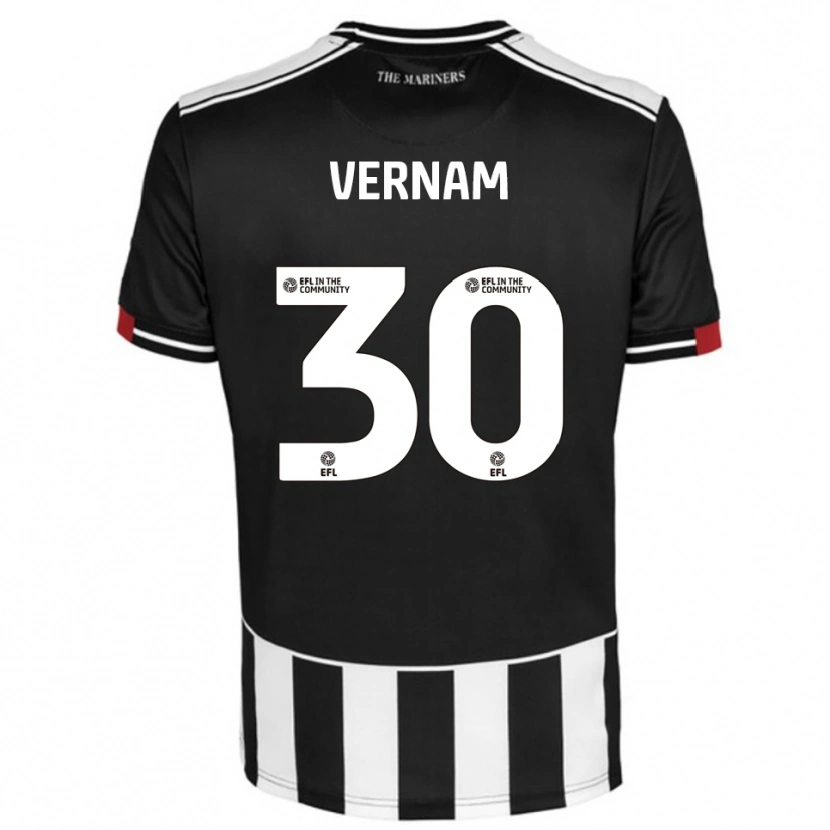 Danxen Kinderen Charles Vernam #30 Zwart Wit Rood Thuisshirt Thuistenue 2025/26 T-Shirt