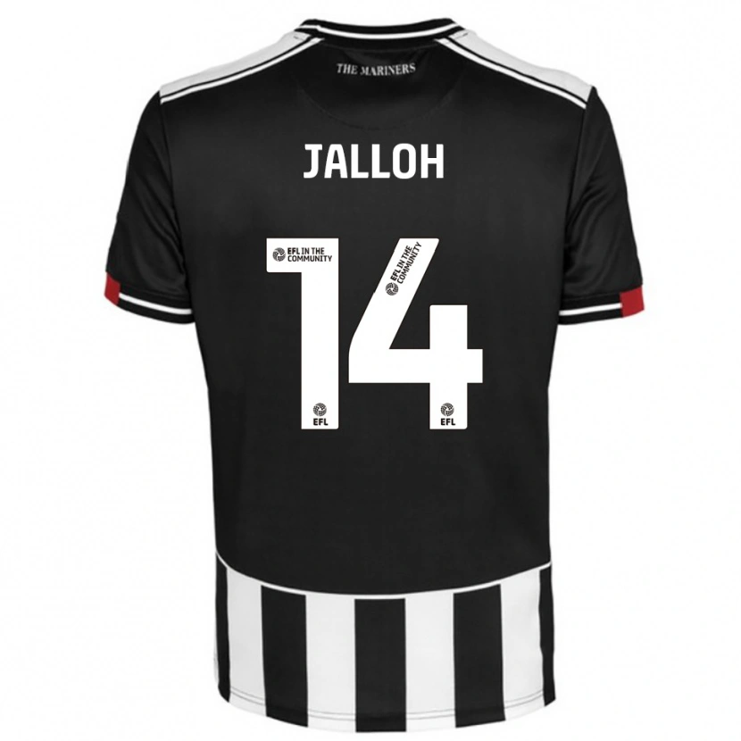Danxen Kinderen Mamadu Jalloh #14 Zwart Wit Rood Thuisshirt Thuistenue 2025/26 T-Shirt