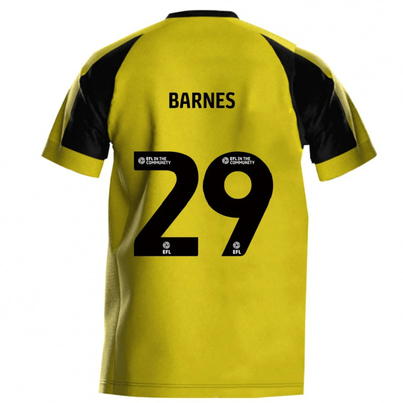 Danxen Kinderen Lucas Barnes #29 Geel Grijs Thuisshirt Thuistenue 2025/26 T-Shirt