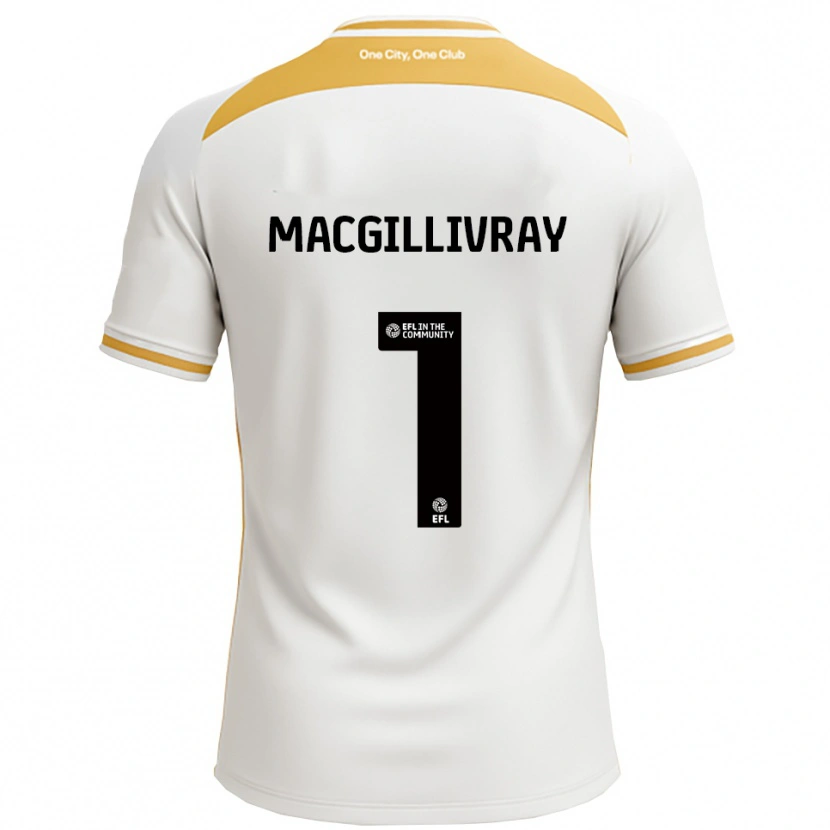 Danxen Kinderen Craig Macgillivray #1 Wit Goud Thuisshirt Thuistenue 2025/26 T-Shirt