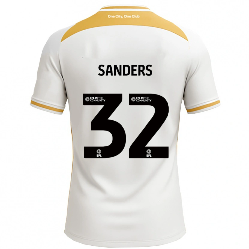 Danxen Kinderen Jack Sanders #32 Wit Goud Thuisshirt Thuistenue 2025/26 T-Shirt