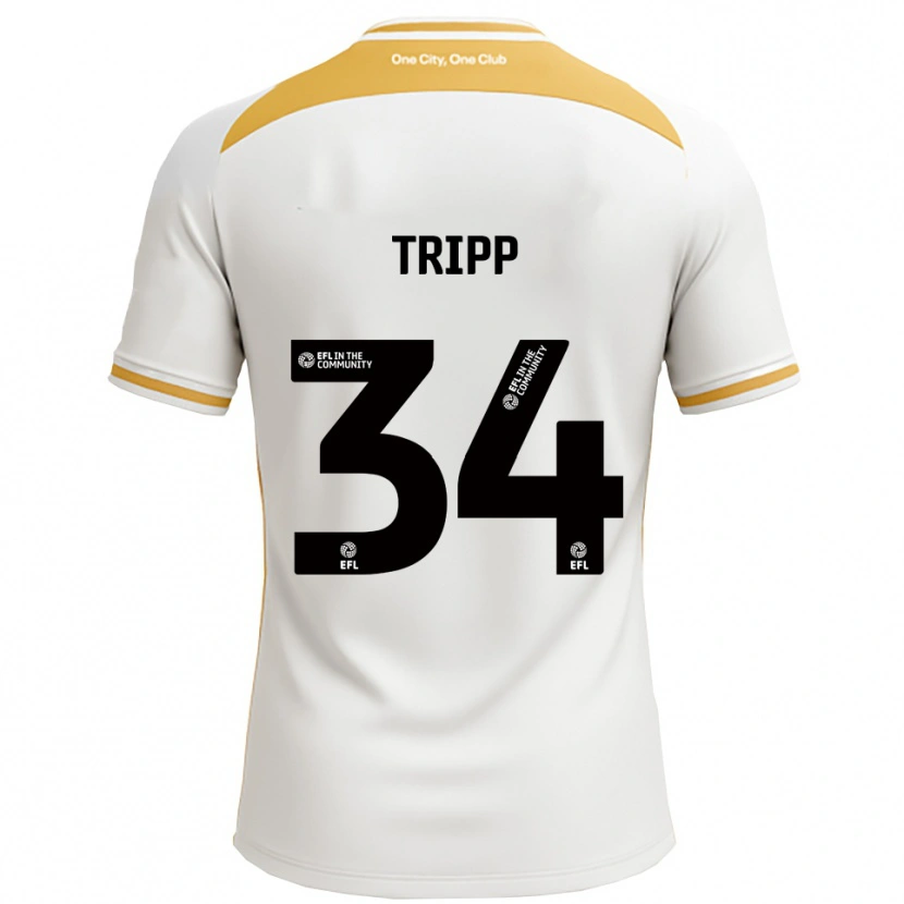 Danxen Kinderen Callum Tripp #34 Wit Goud Thuisshirt Thuistenue 2025/26 T-Shirt
