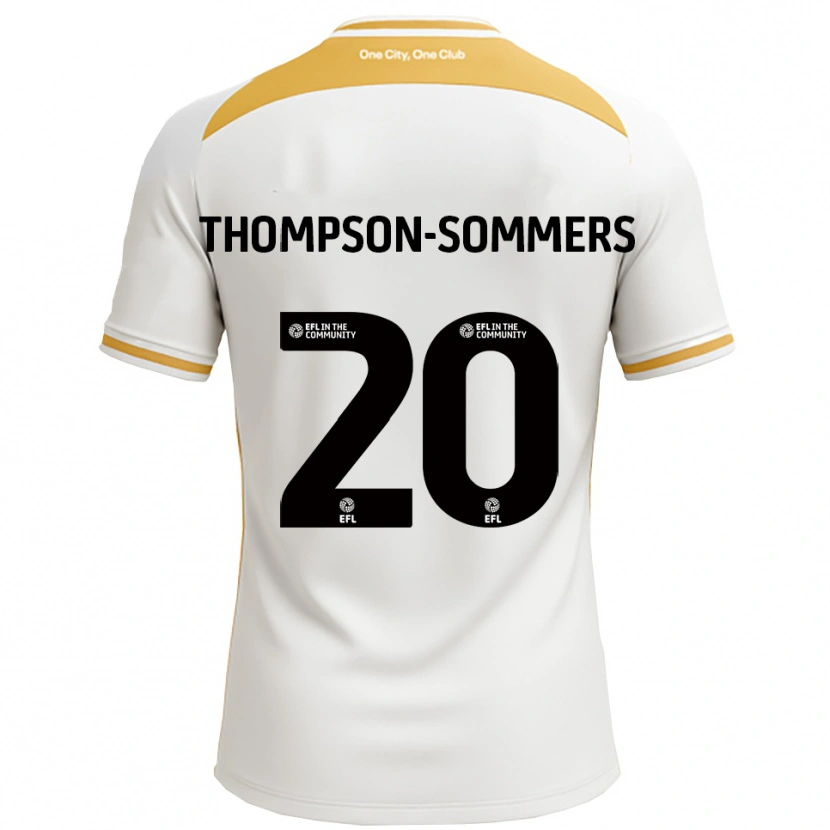 Danxen Kinderen Kane Thompson-Sommers #20 Wit Goud Thuisshirt Thuistenue 2025/26 T-Shirt