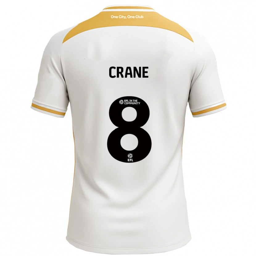 Danxen Kinderen Max Crane #8 Wit Goud Thuisshirt Thuistenue 2025/26 T-Shirt