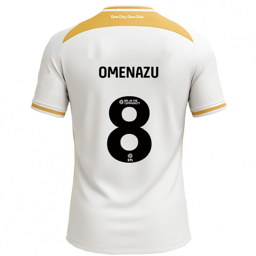 Danxen Kinderen Favour Omenazu #8 Wit Goud Thuisshirt Thuistenue 2025/26 T-Shirt