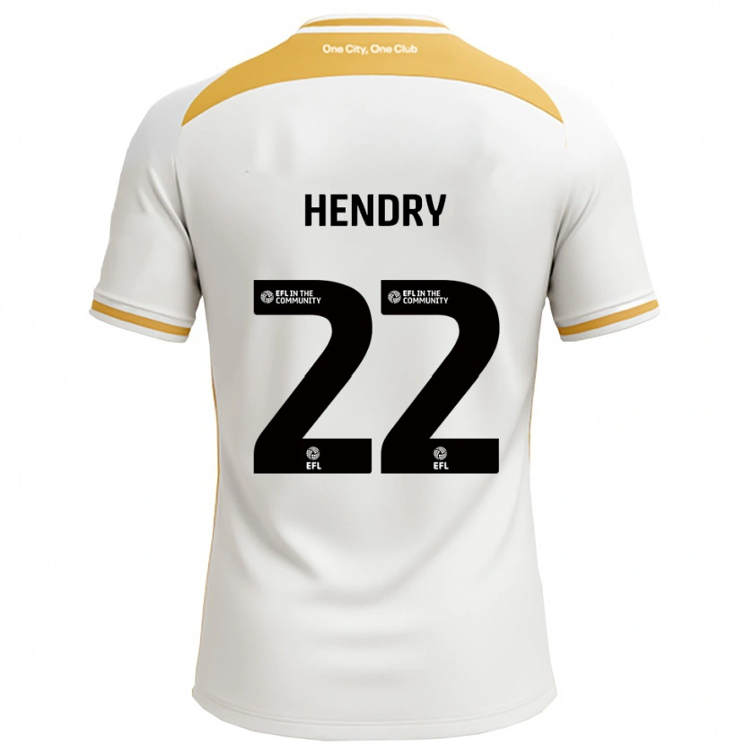 Danxen Kinderen Callum Hendry #22 Wit Goud Thuisshirt Thuistenue 2025/26 T-Shirt