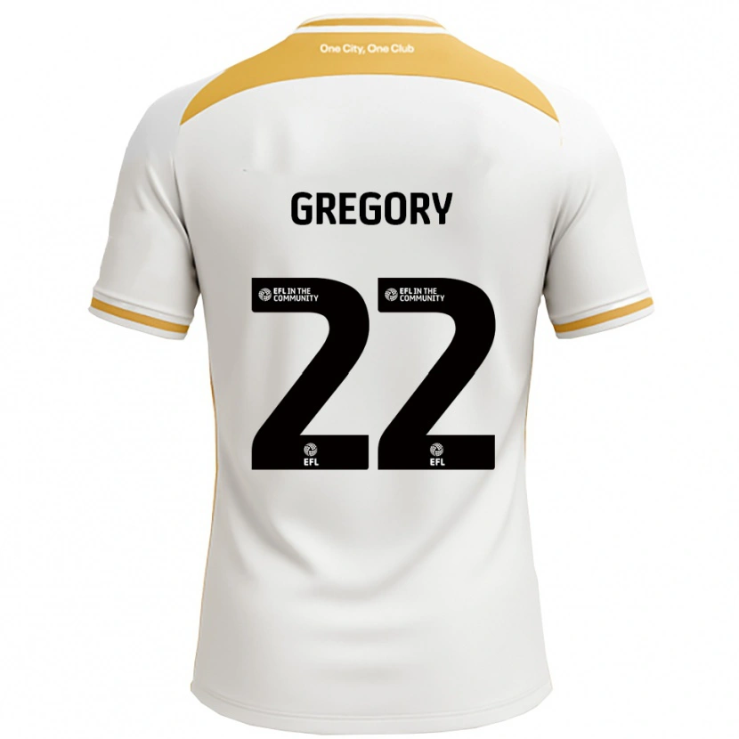 Danxen Kinderen Mia Gregory #22 Wit Goud Thuisshirt Thuistenue 2025/26 T-Shirt