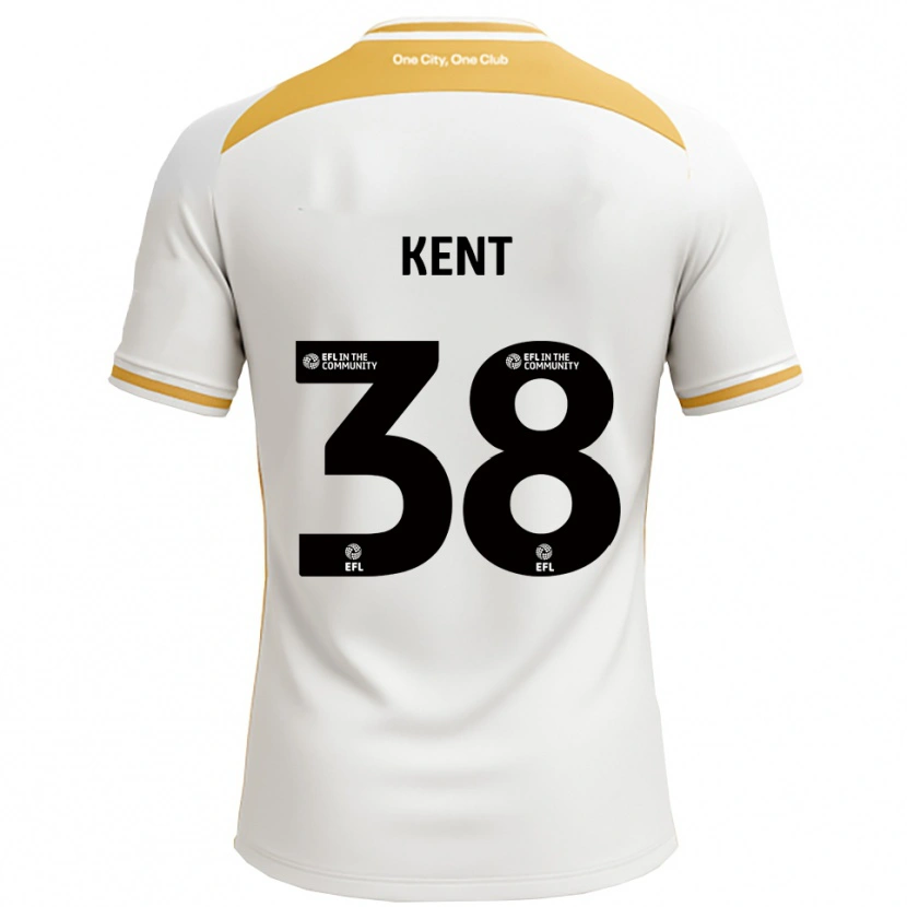 Danxen Kinderen Isabelle Kent #38 Wit Goud Thuisshirt Thuistenue 2025/26 T-Shirt
