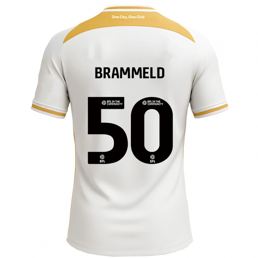 Danxen Kinderen Michael Brammeld #50 Wit Goud Thuisshirt Thuistenue 2025/26 T-Shirt