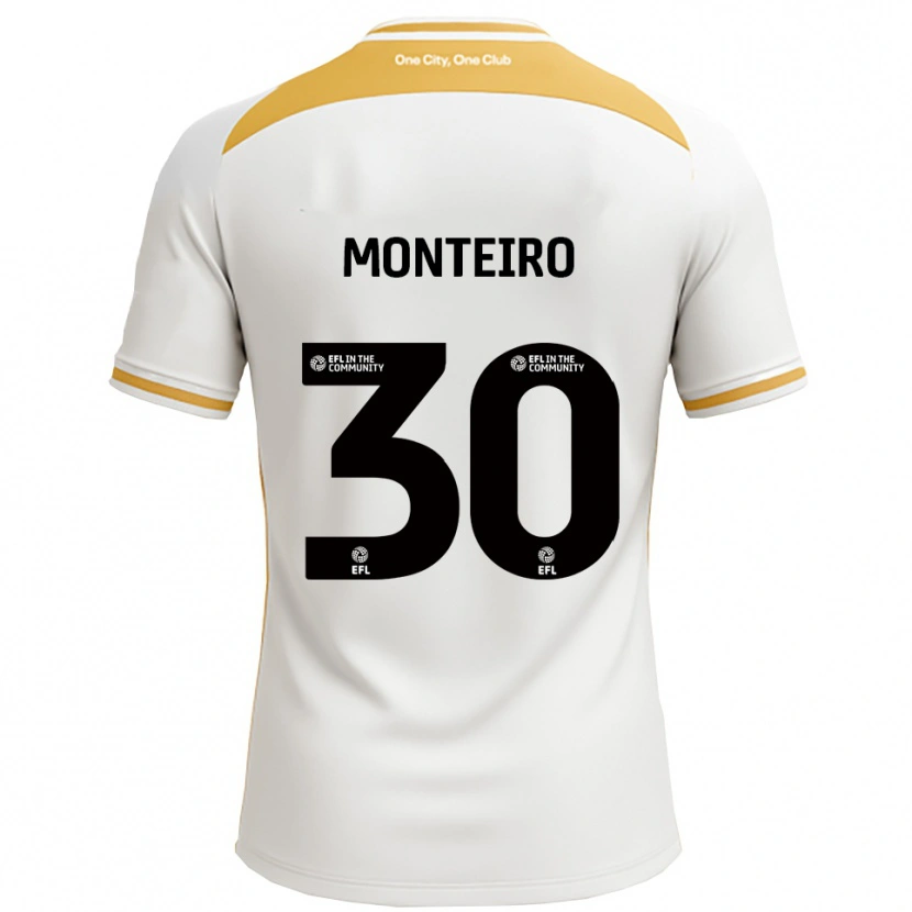 Danxen Kinderen Jesse Da Costa Monteiro #30 Wit Goud Thuisshirt Thuistenue 2025/26 T-Shirt
