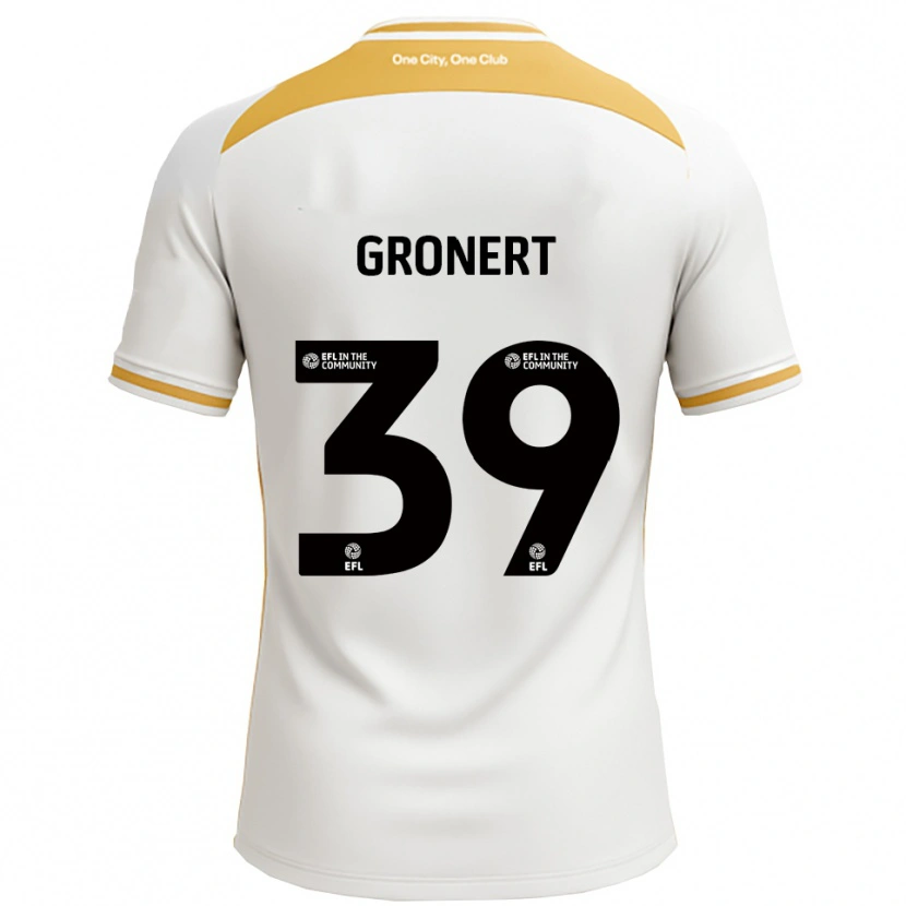 Danxen Kinderen Alex Gronert #39 Wit Goud Thuisshirt Thuistenue 2025/26 T-Shirt