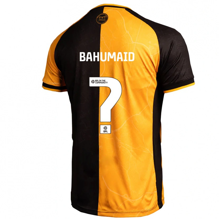 Danxen Kinderen Jaden Bahumaid #0 Geel Zwart Thuisshirt Thuistenue 2025/26 T-Shirt