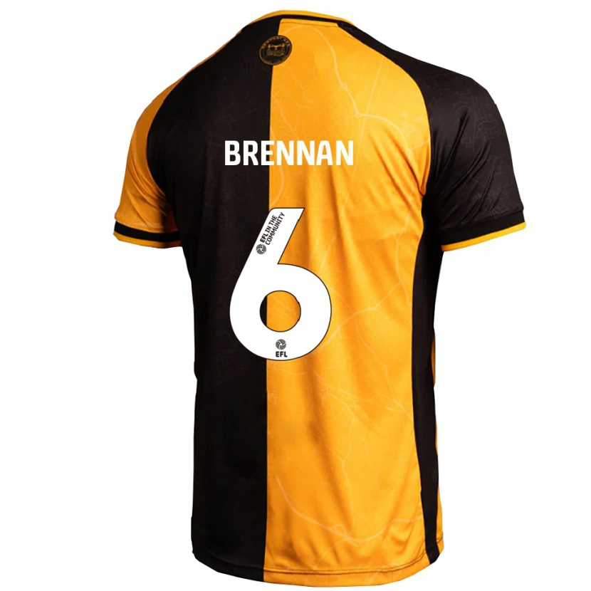 Danxen Kinderen Ciaran Brennan #6 Geel Zwart Thuisshirt Thuistenue 2025/26 T-Shirt