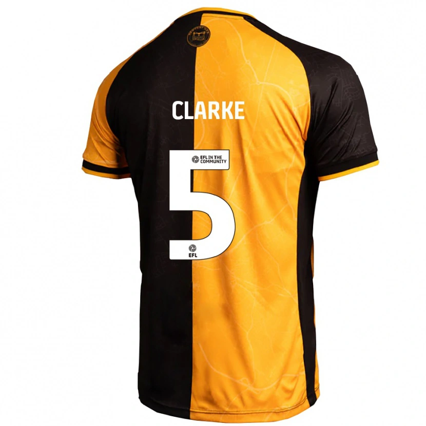 Danxen Kinderen James Clarke #5 Geel Zwart Thuisshirt Thuistenue 2025/26 T-Shirt