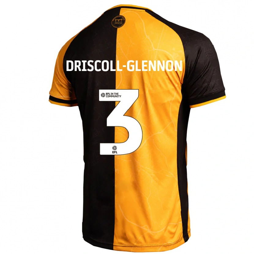 Danxen Kinderen Anthony Driscoll-Glennon #3 Geel Zwart Thuisshirt Thuistenue 2025/26 T-Shirt