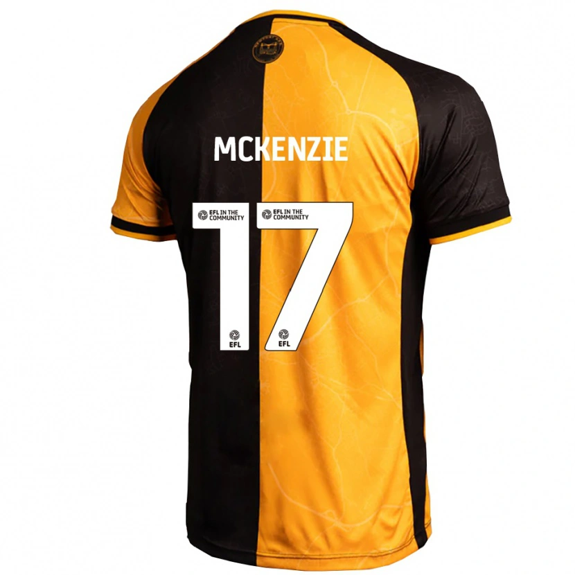 Danxen Kinderen Myles Mckenzie #17 Geel Zwart Thuisshirt Thuistenue 2025/26 T-Shirt