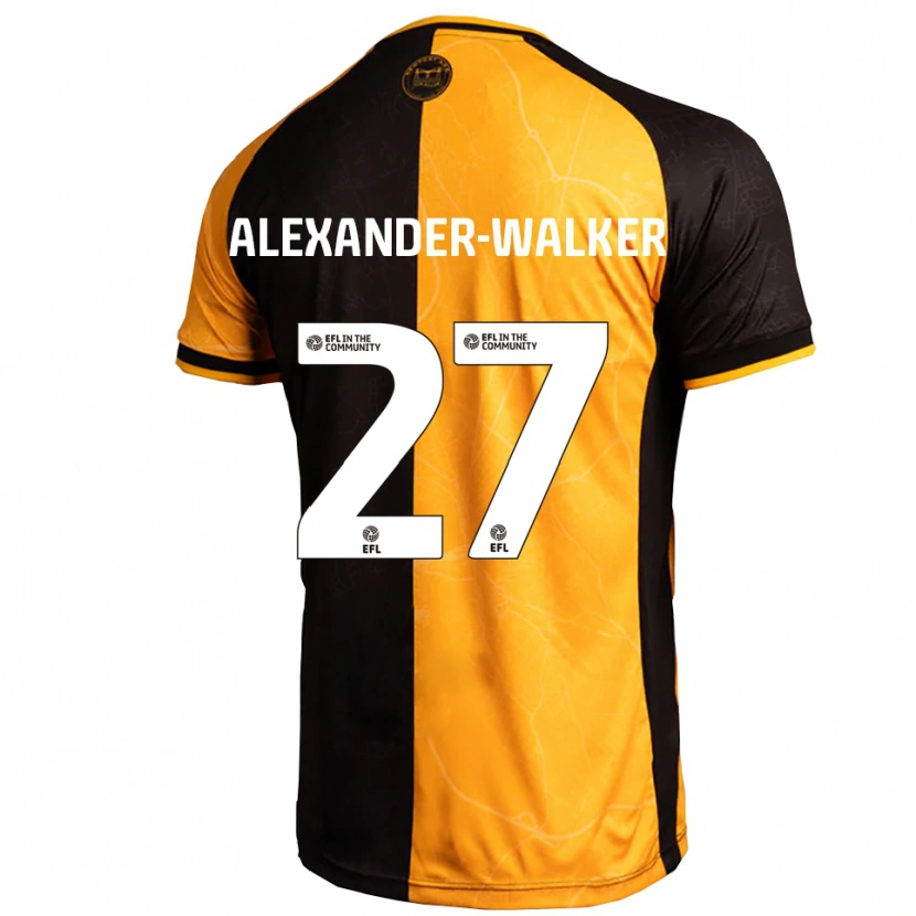 Danxen Kinderen Moses Alexander-Walker #27 Geel Zwart Thuisshirt Thuistenue 2025/26 T-Shirt