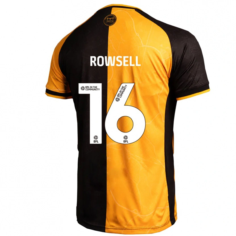 Danxen Kinderen Declan Rowsell #16 Geel Zwart Thuisshirt Thuistenue 2025/26 T-Shirt
