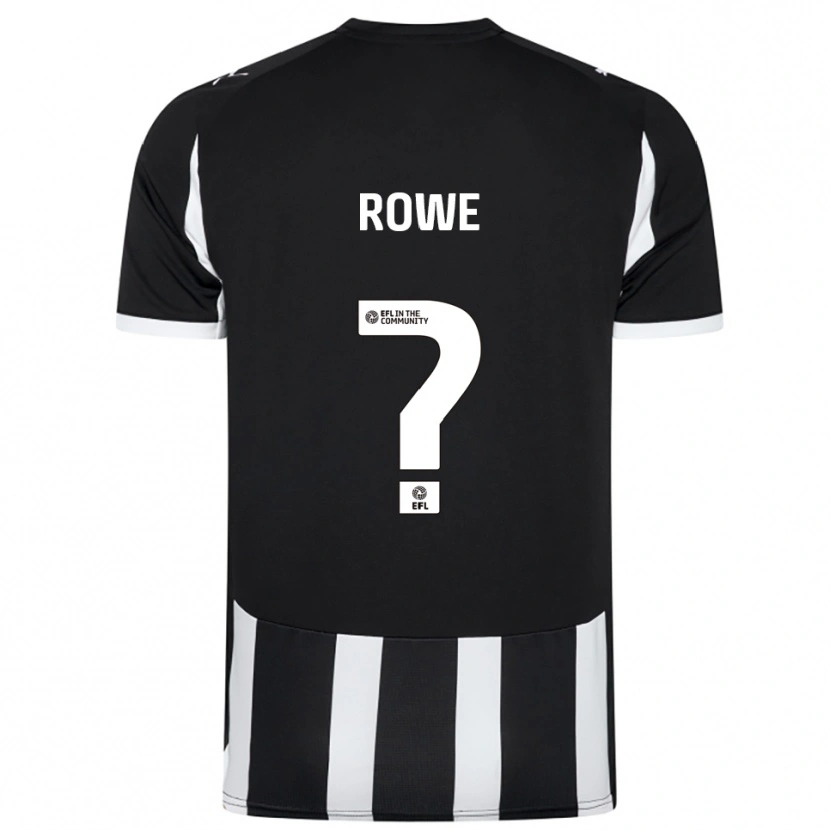Danxen Kinderen Adam Rowe #0 Zwart Wit Thuisshirt Thuistenue 2025/26 T-Shirt