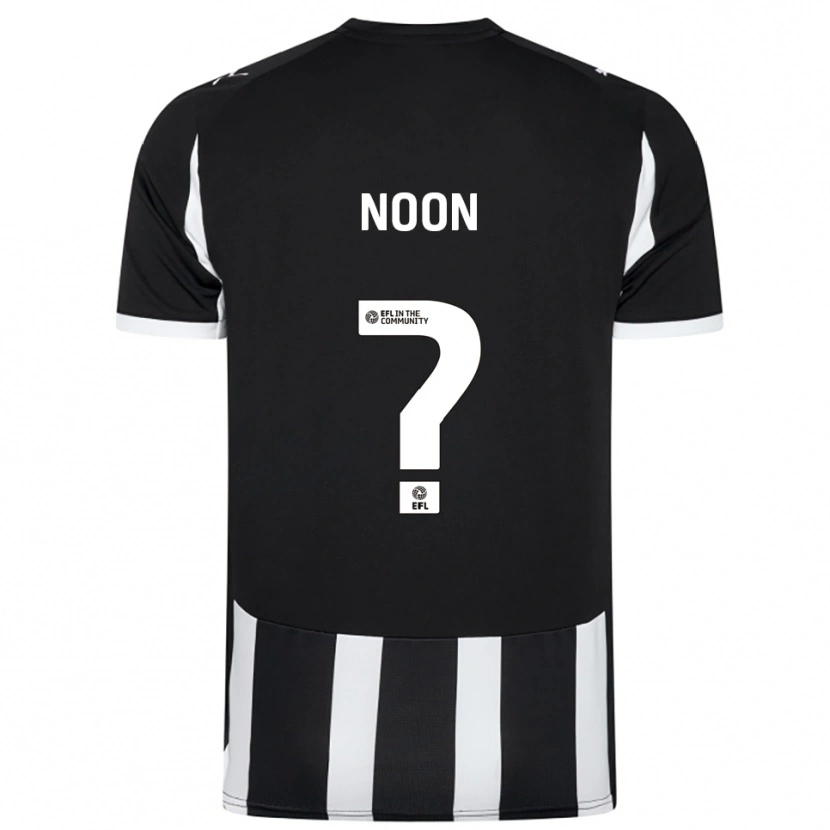Danxen Kinderen Zac Noon #0 Zwart Wit Thuisshirt Thuistenue 2025/26 T-Shirt