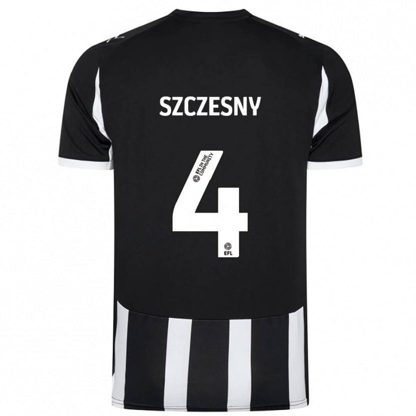 Danxen Kinderen Nikos Szczesny #4 Zwart Wit Thuisshirt Thuistenue 2025/26 T-Shirt