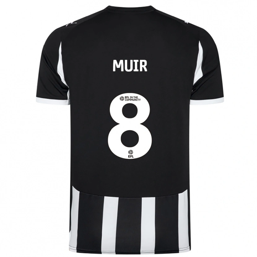 Danxen Kinderen Kameron Muir #8 Zwart Wit Thuisshirt Thuistenue 2025/26 T-Shirt