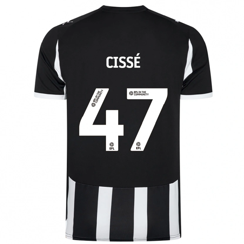 Danxen Kinderen Cassius Cissé #47 Zwart Wit Thuisshirt Thuistenue 2025/26 T-Shirt