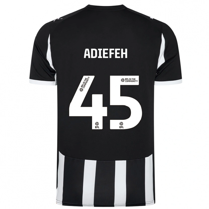 Danxen Kinderen Daniel Adiefeh #45 Zwart Wit Thuisshirt Thuistenue 2025/26 T-Shirt