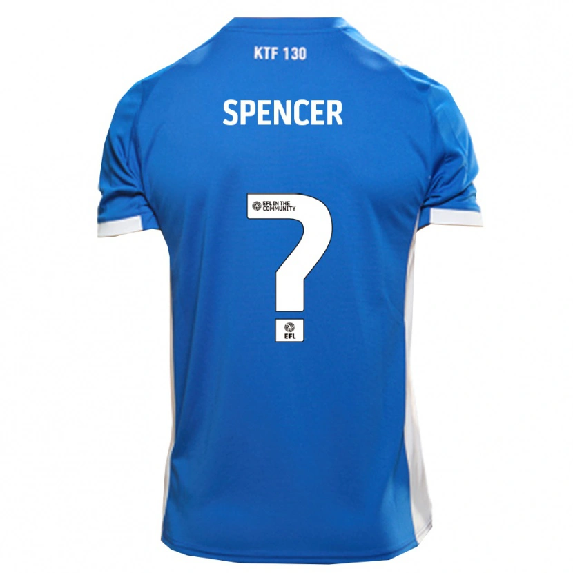 Danxen Kinderen Ryan Spencer #0 Blauw Wit Thuisshirt Thuistenue 2025/26 T-Shirt