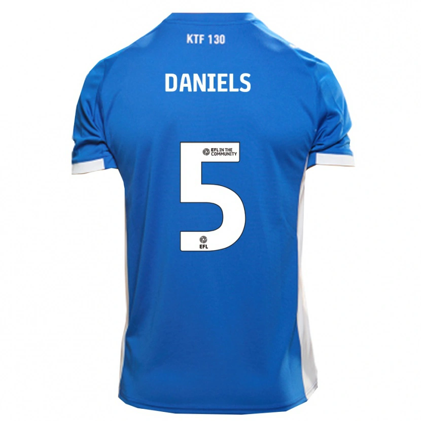 Danxen Kinderen Donervon Daniels #5 Blauw Wit Thuisshirt Thuistenue 2025/26 T-Shirt