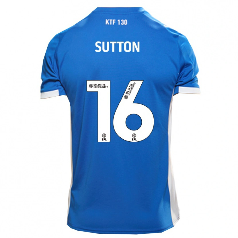 Danxen Kinderen Will Sutton #16 Blauw Wit Thuisshirt Thuistenue 2025/26 T-Shirt