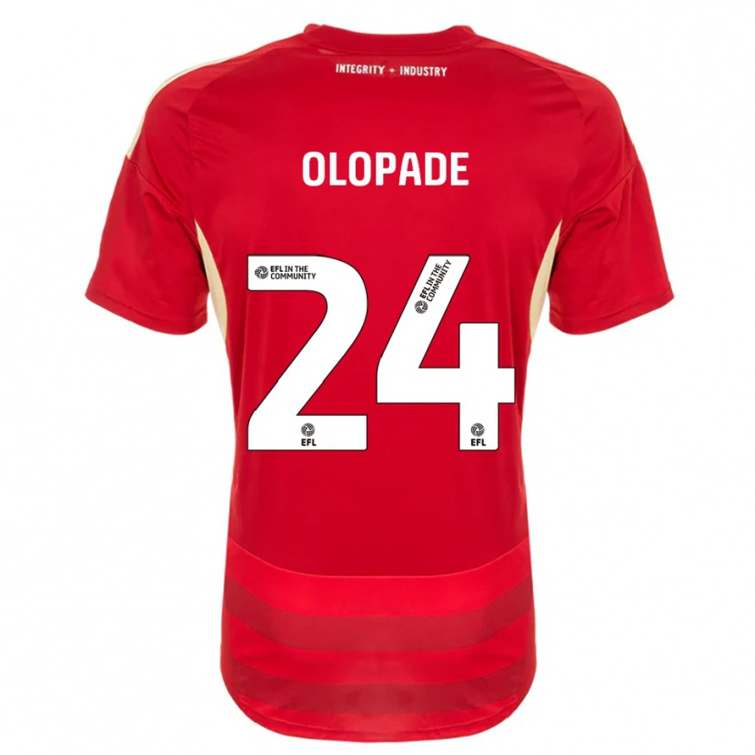 Danxen Kinderen Tosin Olopade #24 Rood Wit Thuisshirt Thuistenue 2025/26 T-Shirt
