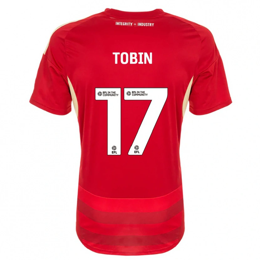 Danxen Kinderen Laura Tobin #17 Rood Wit Thuisshirt Thuistenue 2025/26 T-Shirt
