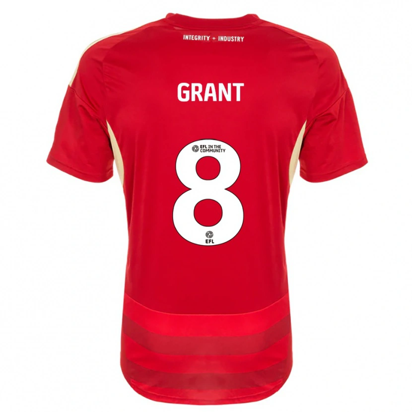 Danxen Kinderen Jorge Grant #8 Rood Wit Thuisshirt Thuistenue 2025/26 T-Shirt