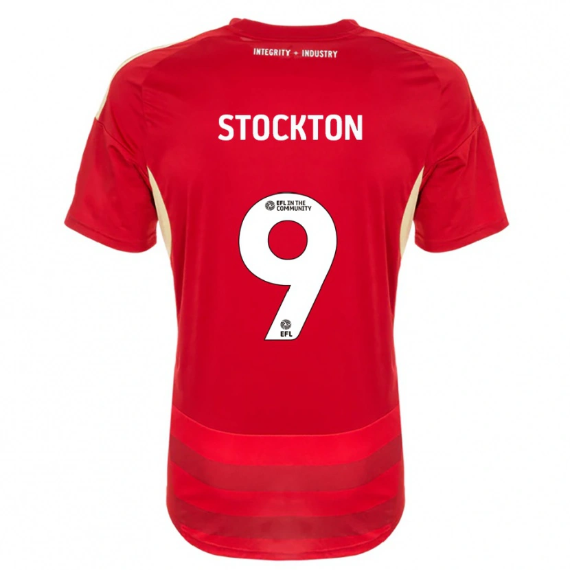 Danxen Kinderen Cole Stockton #9 Rood Wit Thuisshirt Thuistenue 2025/26 T-Shirt