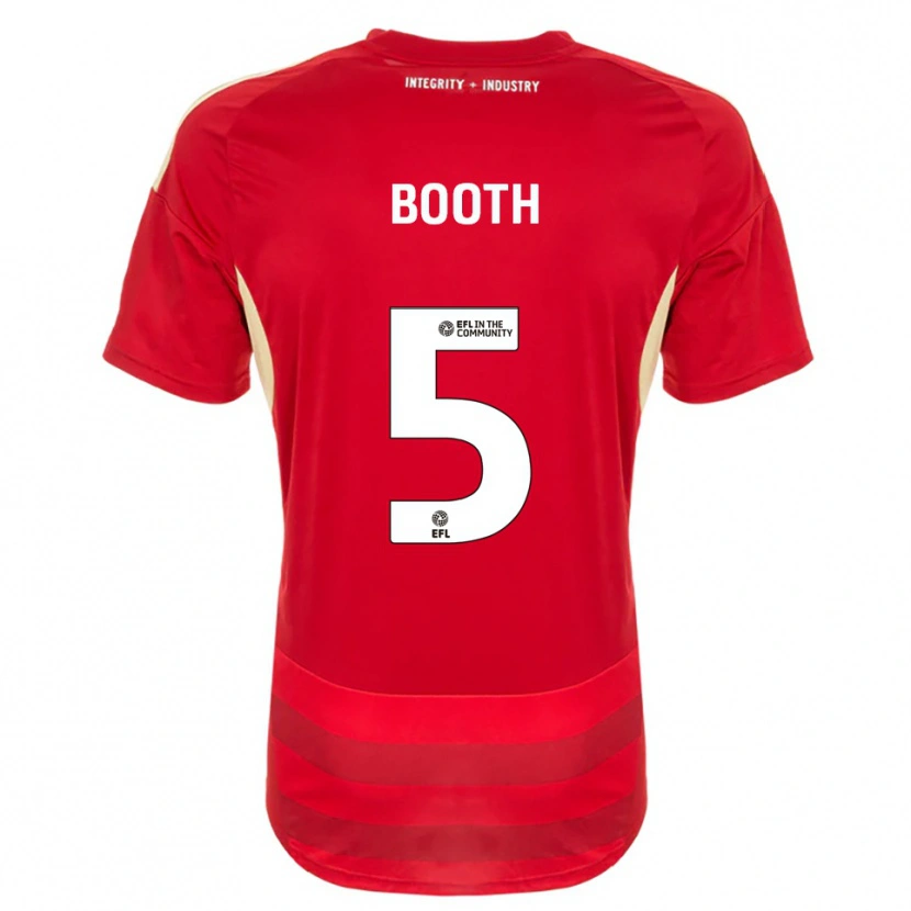 Danxen Kinderen Lailah Booth #5 Rood Wit Thuisshirt Thuistenue 2025/26 T-Shirt